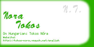 nora tokos business card
